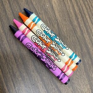 VTG 4 Crayola Color Slicks Crayons Binney & Smith NEW 1999